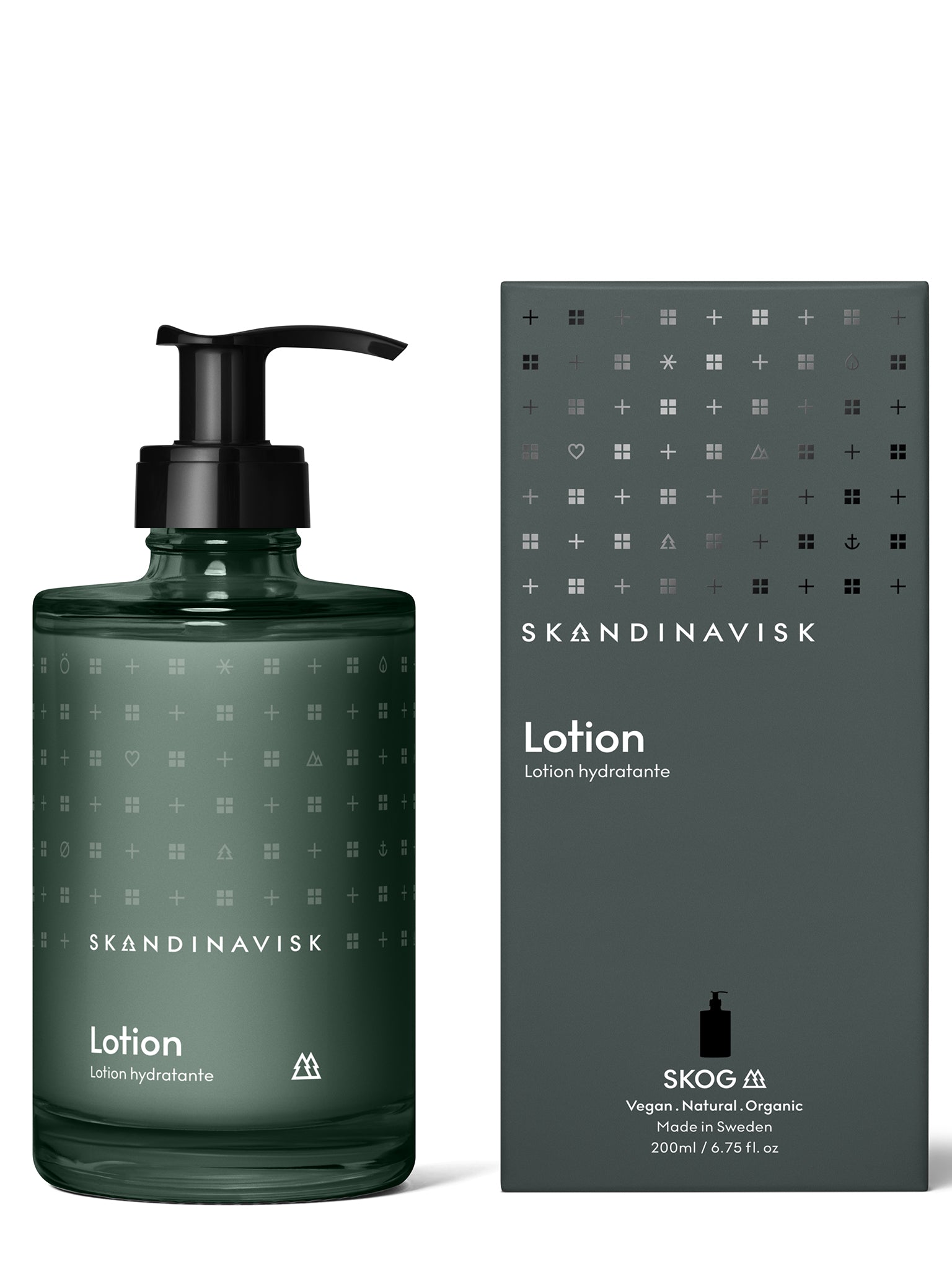 Grønn lotionflaske med pumpe, 200 ml