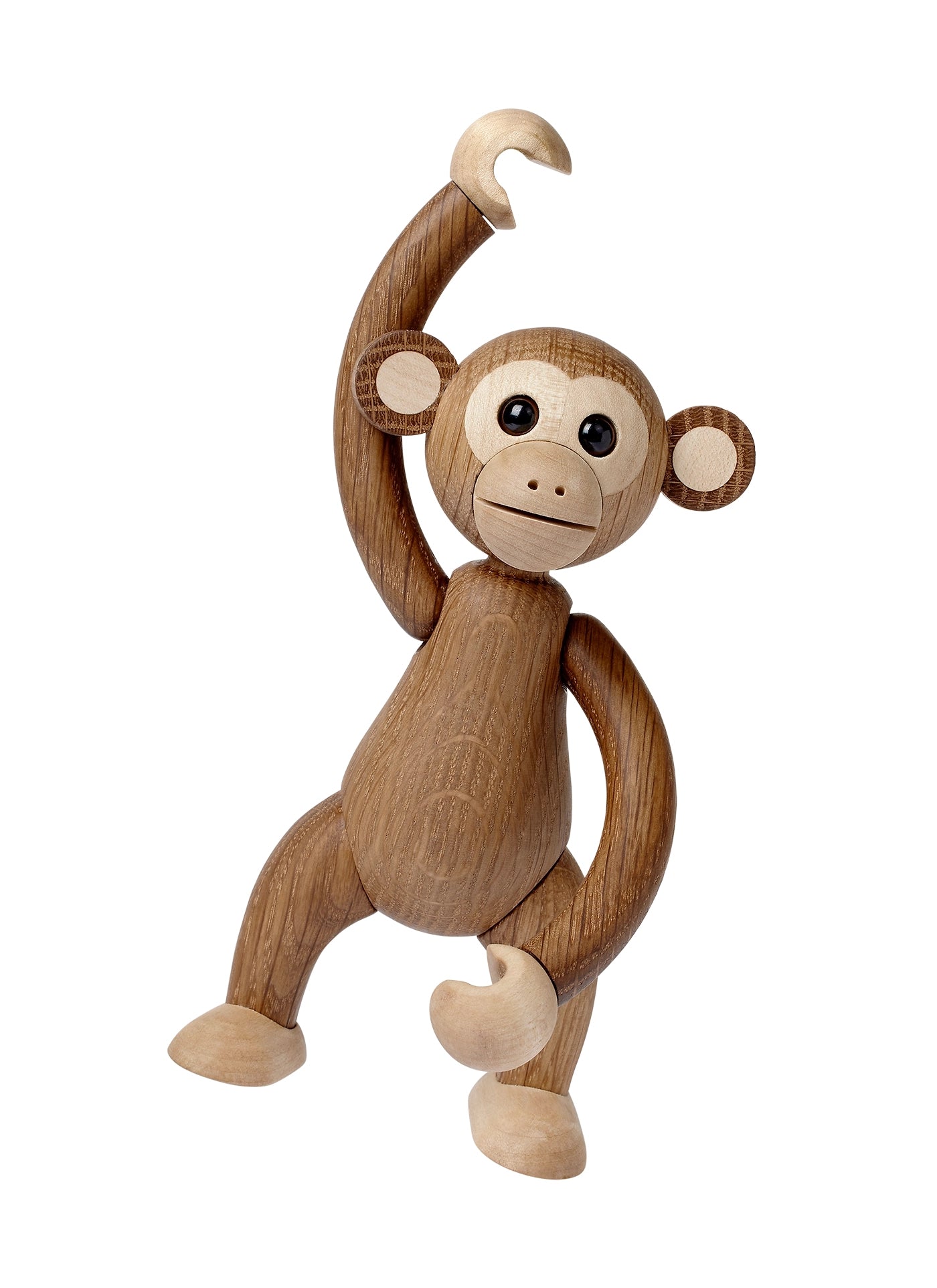 Apefigur i tre-look med løftet hale og rund snute