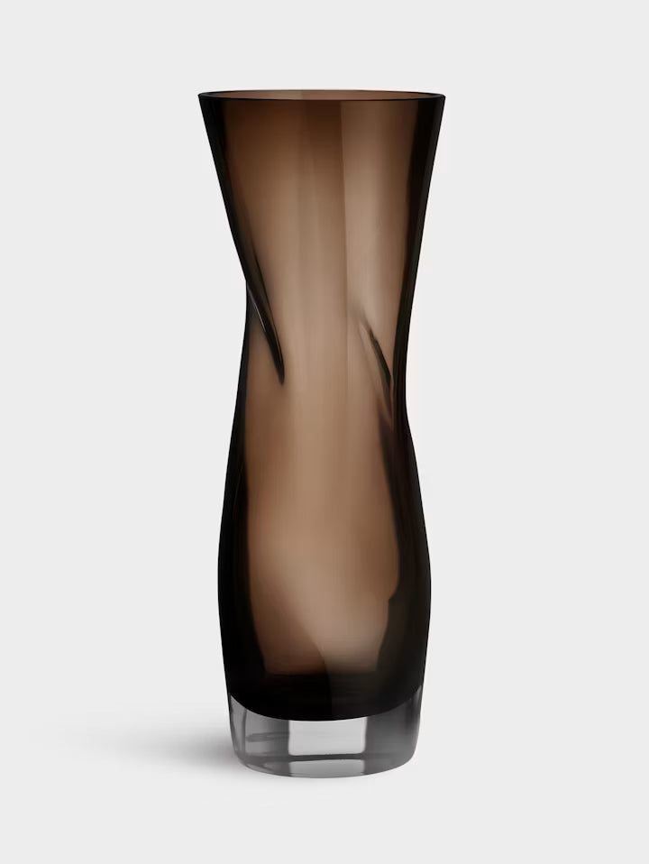 Brun Squeeze-vase i timeglassform, 34 cm