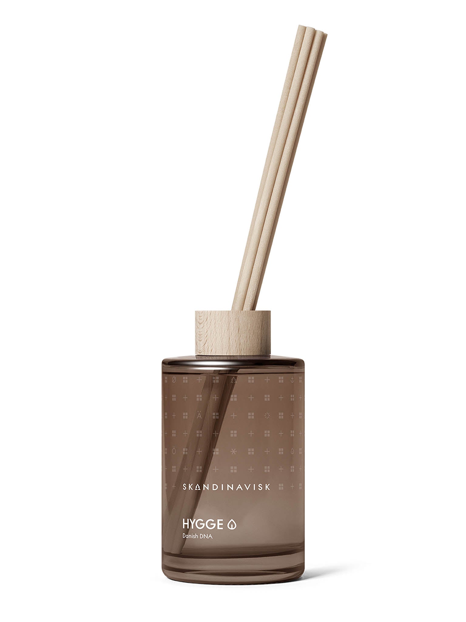 Duftdiffuser HYGGE 200 ml i mørkbrunt glass med tre rør