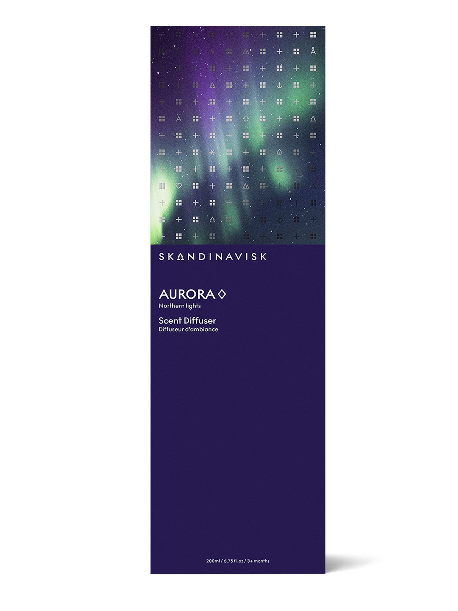 AURORA duftdiffuser-eske 200 ml med grafikk og tekst